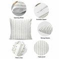 thumbnail image 6 of Throw Pillow Covers, Spring Floral 16x16 Pillow Covers for Couch/Sofa/Bed, Modern Minimalist Stripes Boho Sage Green Decorative Square Linen Cushion Pillowcase for Home Decor, 6 of 9