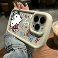 thumbnail image 1 of Sanrio Hello Kitty Phone Case For iPhone 15 14 13 12 11 Pro Max 7 8 Plus XR XS Max Anti Fall Stationer Y2K Lovely Pink Girl FGS, 1 of 7