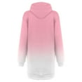 thumbnail image 5 of Spring Savings Clearance Lindreshi Sweatshirts for Women Loose Fit with Hood Women's Fashion Gradient Hooded Pullover Pocket Thin Guards Dress Hooded Dress, 5 of 5