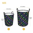 thumbnail image 3 of Balery Mardi Gras Strings of Beads Cesta de ropa redonda con asas, impermeable, independiente, para ropa, juguetes, dormitorio y familia-Small, 3 of 6