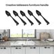 thumbnail image 1 of 15 Pcs Knife Spoon Fork Kitchen Cabinet Closet Drawer Pull Handles Knobs 3-inch To ( Black), 1 of 5
