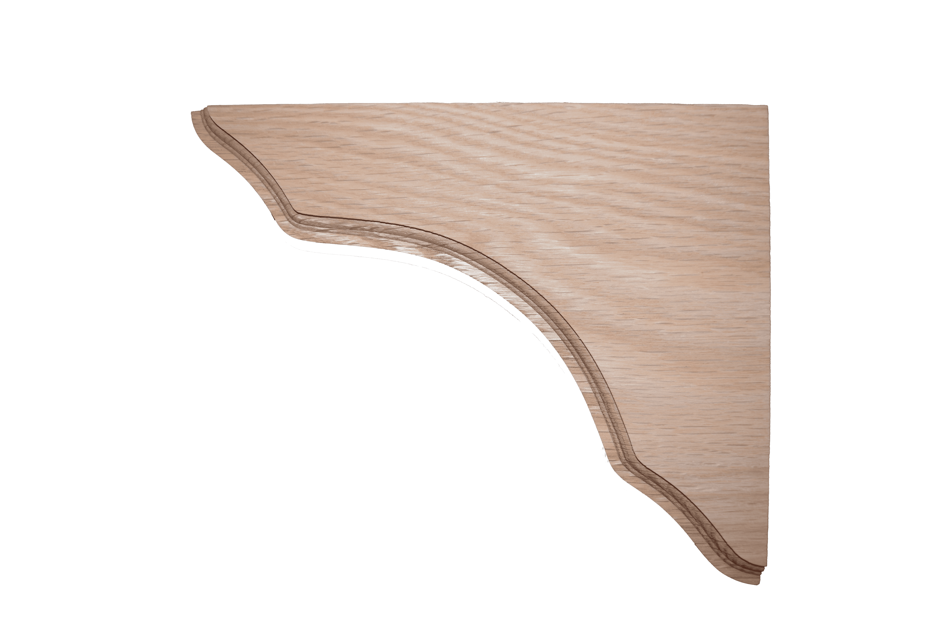BingLTD - 8 1/4 Inch Oak Shelf Support Bracket - Set of 2 (BRK825-OAK-UNF)