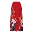 thumbnail image 5 of Njagoc3 Womens High-Waisted Vibrant Floral Print Midi Skirt for Wedding Guests & Formal Parties, 5 of 5