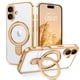 thumbnail image 1 of Funda para teléfono celular GUAGUA iPhone 16 6.1 pulgadas con soporte magnético dorado, 1 of 9