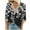 Black, variant on Ruimatai Women's Casual Lace V-Neck Printed 3/4 Sleeve Loose Blouse Top Comfortable Fashion Tunic Shirt