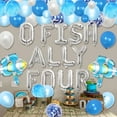 thumbnail image 4 of O FISH ALLY FOUR Birthday Party Decoration, Fishing Blue Silver 4th Birthday Party Supplies Balloon Garland Kit, Fishing Theme 4th Birthday Party Supplies for Boys and Girls, 4 of 7