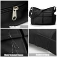 thumbnail image 5 of AOUNQ Canvas Tote Bag Messenger Bag,Vintage Crossbody Bag for Women Men,Casual Shoulder Laptop Bags for School Work Travel,Black, 5 of 6