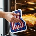 thumbnail image 3 of 4th of July Blue Star Pot Holders for Kitchen Heatproof Potholder, 4 Pack Red Stripes Patriot Independence Day Hot Pads Multipurpose Oven Pads Cloth Potholders Trivet for Cooking and Baking, 3 of 8