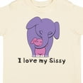 thumbnail image 4 of Inktastic I Love My Sissy Elephant Purple Pink Boys or Girls Toddler T-Shirt, 4 of 5