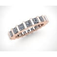 thumbnail image 3 of Natural 2.25Ct Princess Cut Diamond Bar Set Women's Anniversary Wedding Eternity Band Ring Solid 18k Rose Gold F VS1, 3 of 3