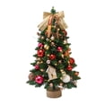 thumbnail image 4 of Mini árbol de Navidad de escritorio, adornos navideños 2023, decoración con luces LED Rojo, 4 of 9