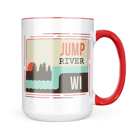 

Neonblond USA Rivers Jump River - Wisconsin Mug gift for Coffee Tea lovers