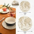 thumbnail image 3 of FREEAMG 2-Pcs Vintage World Map Trivet Pot Holder - Round Woven Potholders Set Heat Resistant for Hot Dishes, Plates,Kitchen Hot Pads Trivets, 3 of 7