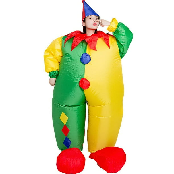 Disfraz inflable de payaso para adulto, traje de Cosplay de Anime, mascota de Halloween, Carnaval de Navidad, vestido de fiesta de cumpleaños