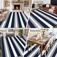 thumbnail image 5 of 6'x9' Area Rugs, Navy Blue Grey Striped Indoor Outdoor Area Rug for Living Room Bedroom, Farmhouse Stripes Minimalist Washable Bathroom Rugs Kitchen Floor Carpet Mats Home Decor Aesthetic, 5 of 8