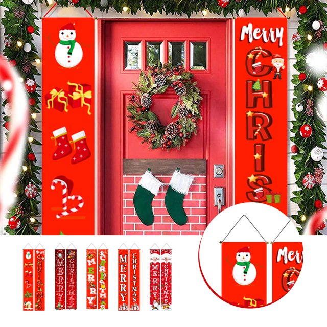 Vaidha Christmas Decoration Curtain Decoration Couplets Hanging Flags