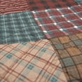 thumbnail image 6 of Donna Sharp Appalachia Plaid 3PC Queen Pieced Cotton Lodge Quilt Set, 6 of 8