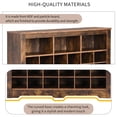 thumbnail image 6 of DEALTOPS Modern Freestanding Shoe Cabinet with 24 Square Shoe Compartments, Stylish Shoe Rack with Large Storage Capacity for Entryway - Rustic Brown, 6 of 8