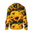 thumbnail image 2 of Picia Flower Bush Sunflower Women's Men's UPF 50+ Sun Protection Hoodie Shirt Long Sleeve SPF Fishing Outdoor UV Hiking Lightweight Shirts-X-Large, 2 of 9