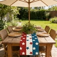 thumbnail image 5 of America Independence Day Patriotism Table Runner 4th of July Party Holiday Tablecloth Decoration 13x72 Inches Red White Blue Star, 5 of 6