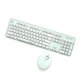 thumbnail image 1 of Mini inalámbrico de transmisión retro oda 2.4G con juego para niñas Blanco verde jinwen Ratón Teclado Inalámbrico, 1 of 8