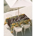 thumbnail image 3 of 54x80 Inch Outdoor Tablecloth with Umbrella Hole Zipper Rectangle Sunflower Rectangular Tablecloths Outside Waterproof Yellow Summer Botanical Wooden Farmhouse Patio Table Cover for Picnic Party, 3 of 8