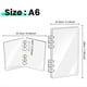 thumbnail image 2 of de 6 Anillas de Acrílico Transparente, Cubierta para Cuaderno, Planificador A6, Carpeta de Presupuesto, Carpetas de Hojas Sueltas, Suministros de Oficina., 2 of 5