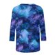 thumbnail image 4 of 3/4 Manga Tops para las Mujeres Impreso Cuello Redondo Blusa Casual Estiramiento Suave Verano, Mujeres 3/4 Manga Tops, 4 of 5