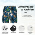 thumbnail image 3 of Naloa Different Cats Christmas Print Men Swim Trunks with Compression Liner ,Board Shorts,Men's Swim Shorts with Drawstring and Elastic Waistband-Medium, 3 of 6