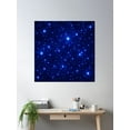 thumbnail image 2 of Blue Stardust – Sparkling Night Sky Pattern Poster Wall Art, Modern Wall Decor, 30x30 UNFRAMED, 2 of 3