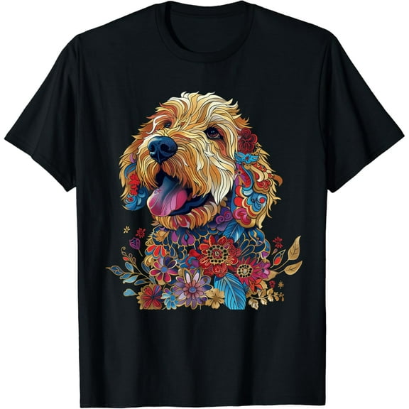 Goldendoodle Dog Lover Vintage Flower Golden Doodle Mom Dad T-Shirt Unisex S-5XL Hot Trending Shirt, Vintage Birthday Gift