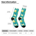 thumbnail image 2 of Pofeuu Lemon Blue Print Crew Socks, Adult Running Hiking Socks for Youth and Adult, 2 of 6