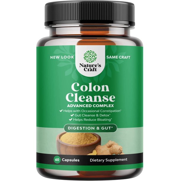 Colon Cleanser & Detox Lactobacillus Acidophilus Probiotic Supplement Body Cleanse Psyllium