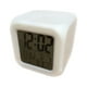 thumbnail image 2 of Reloj despertador LED | Luz nocturna ambiental con cambio de color | Pantalla digital LCD | Alarmas y colores personalizables | Diseño decorativo moderno | Brillo de 7 colores | Para niños y adultos, 2 of 9