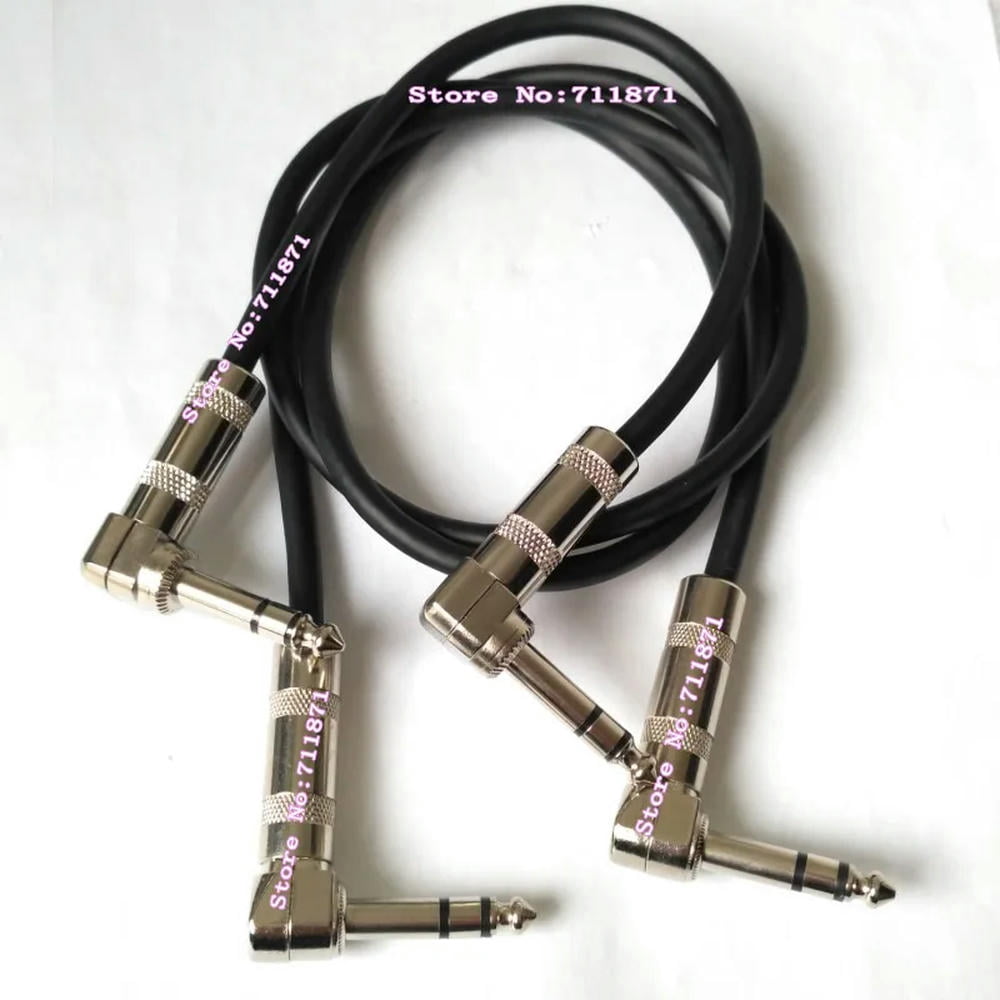 FOR Double Bend Right Angle 1/4 TRS 6.35 Stereo Audio Line cable 90 Degree Bend 6.35 Audio Cable Line 6.35 Audio Wire Cord cable