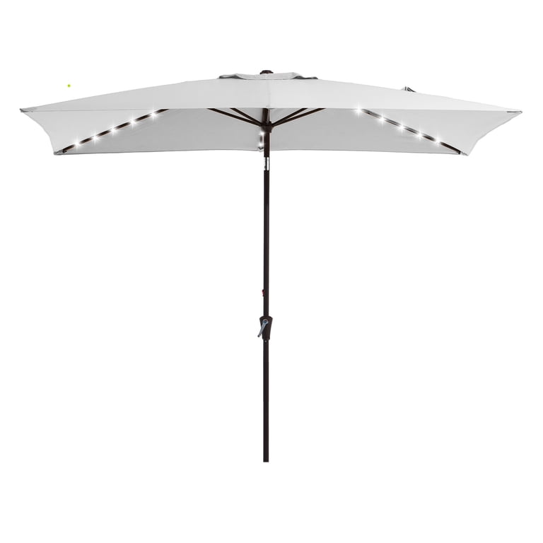 6.5 x 10 Ft Rectangular Patio Umbrella with Solar Lights photo 8