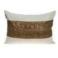 thumbnail image 2 of Nassau Collection Embroidered Greek Key Lumbar Throw Pillow - 20" - Beige and Bronze, 2 of 6