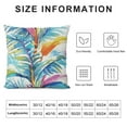 thumbnail image 5 of PRATYUS Outdoor Throw Pillow Covers Tropical Palm Blue Watercolor Flowers Leaves Summer Decorative Soft Bedroom Pillow case Cushion Couch 12x12in, 5 of 5
