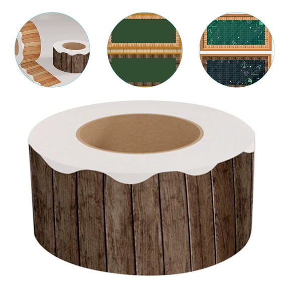 LOLIPPYY Flexible Wood Grain Bulletin Board Border Trim for Classroom Doors, Walls, Whiteboards and Educational Displays