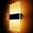 thumbnail image 3 of Irfora Apliques de pared modernos Lámpara de pared LED 6W Interior Arriba Abajo Iluminación de pasillo Luces montadas en la pared para dormitorio Sala de estar Pasillo Decoración de noche Irfora lámpara de pared, 3 of 7