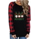 thumbnail image 4 of Camisas Navideñas Para Mujer Tops de Manga Larga Moda Casual Estampado de Cuello Redondo Blusa Superior Suelta Jersey Odeerbi ODB200518, 4 of 8
