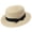 Beige, variant on Women’s Basic Black Satin Small Bow Daily Flat Crown Sun Straw Hat with Versatile Loose Frame for Daily Commutes Black