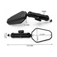 thumbnail image 3 of Universal Motorcycle Mirrors Angle Adjustable Folding Handlebar Side Mirror Compatible With Adventure Dirt Street Bike ATV Quad Snowmobile Scooter Moped, 3 of 8