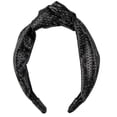 thumbnail image 5 of Tayshia by Scunci Knotted Wide Honeycomb Fabric Headband, Black, 5 of 7
