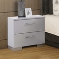 thumbnail image 2 of ACME Furniture Lorimar Table de Nuit en Bois à 2 Tiroirs, Blanc, 2 of 5