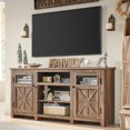Farmhouse TV Stand for 75 Inch TV, Entertainment Center with Storage