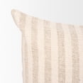 thumbnail image 4 of Mercana Jace Cream W/ Beige/Cream Stripe Lumbar Decorative Pillow Cover, 4 of 10