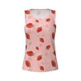 thumbnail image 4 of Fotbe Strawberry Womens Loose Fit Casual Flowy Slim-Fit Tank Tops Athletic Round Neck Trendy Sleeveless Summer Tops for Gym and Yoga-X-Large, 4 of 9