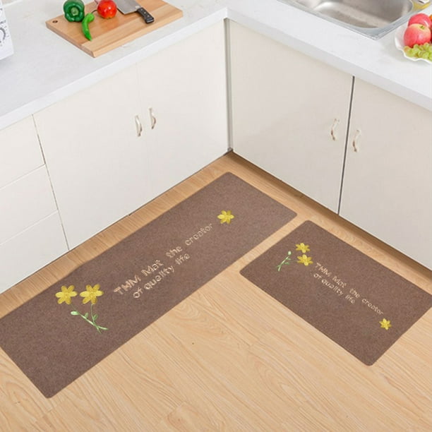 Kitchen Rug Sets 2 Piece 16x47 16 X24 Non Slip Kitchen Floor Mats Cushioned Comfort Standing Mat Stain Resistant Kitchen Rug Kit Walmart Com Walmart Com