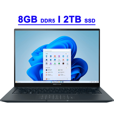 Asus Zenbook 14X OLED Premium Business Laptop 14.5" 2.8K 120Hz Touchscreen 550nits 100% DCI-P3 Glossy 13th Gen Intel 12-core i5-13500H 8GB DDR5 2TB SSD Backlit Thunderbolt FHD Camera Win11 Gray